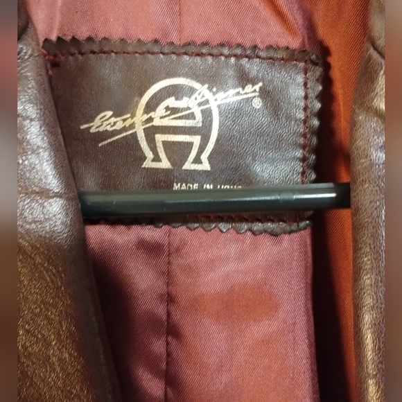 Vintage Etienne Aigner Burgundy Leather Jacket - Picture 5 of 6